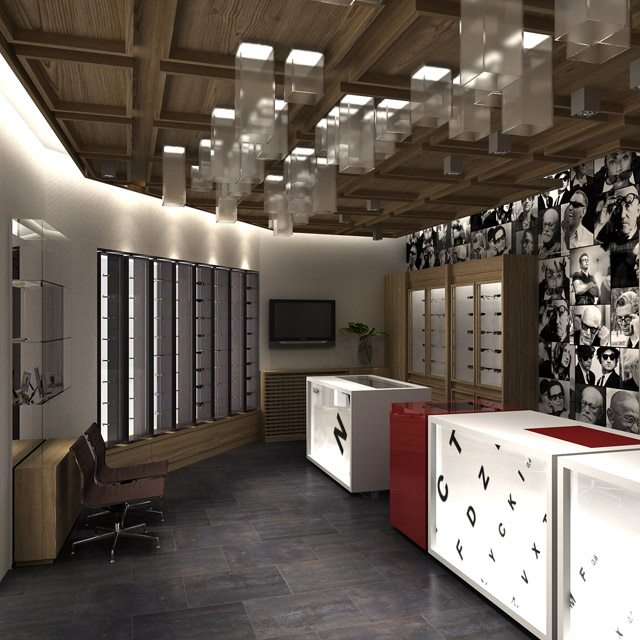 OTTICA OCCHI<br>
Standort: Bormio, Italien<br>
Typ: vorläufiges und ausführendes Design<br>